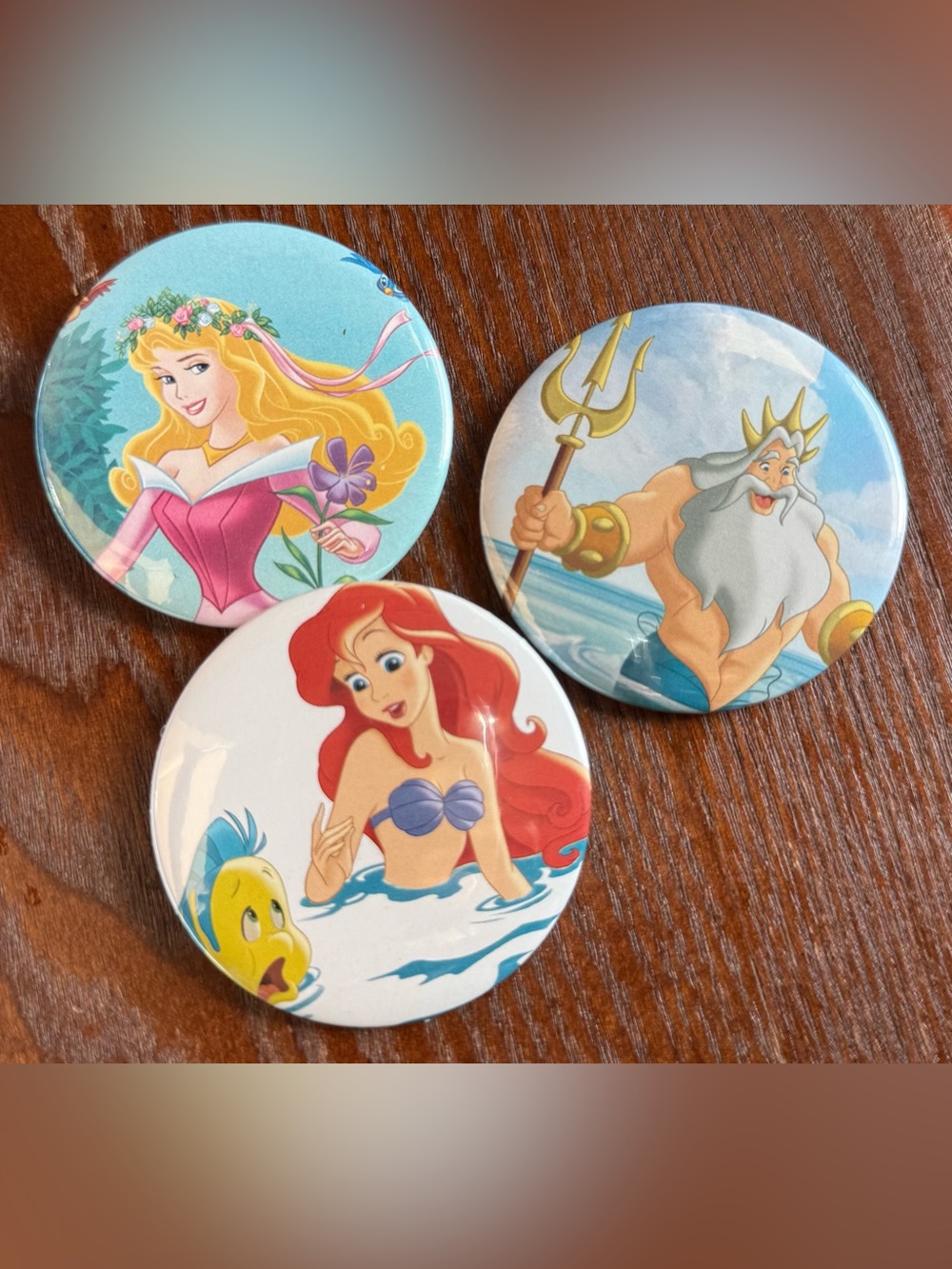 Disney Button Pin Trio